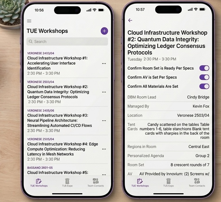 digital run of show and manifest sydtems